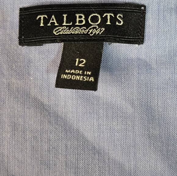Talbots Blue Button Down Shirt - Picture 3 of 8